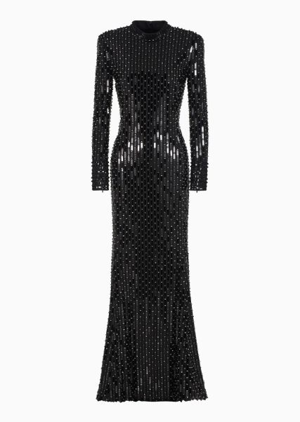 Black Robe Longue En Tulle Brodé Robes Femme Prix Canon