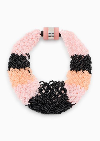 Femme Collier À Effet Crochet Avec Perles Multicolores Pink Magasin En Ligne Joaillerie