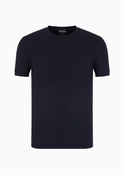 Homme Sûr T-Shirts Coupe Standard T-Shirts Blu  Navy