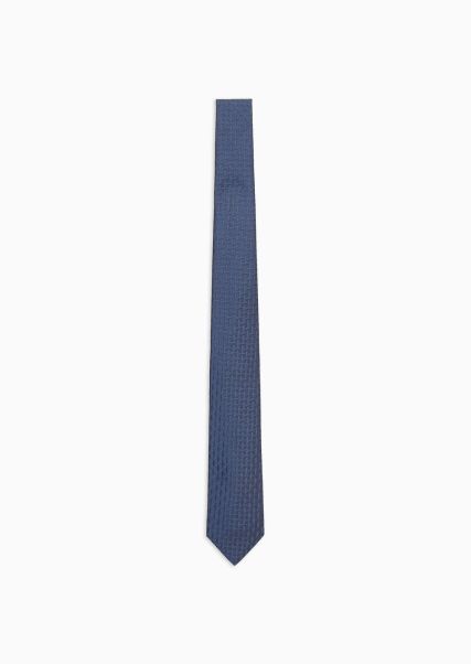 Homme Ties Blue Qualité Cravate En Soie Jacquard